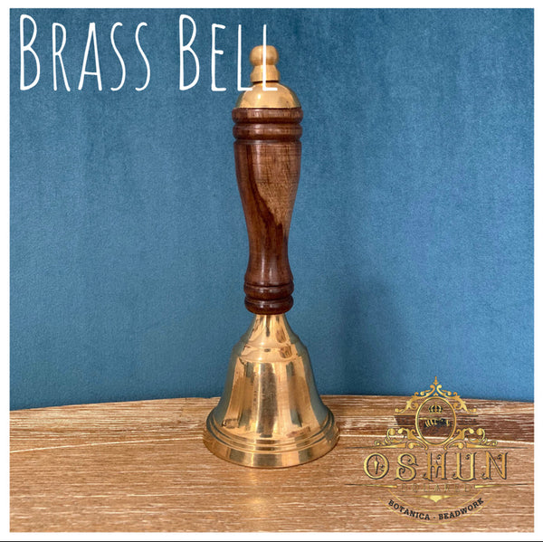 Brass Bell with Wood Handle | Campana de Bronze con Mango de Madera