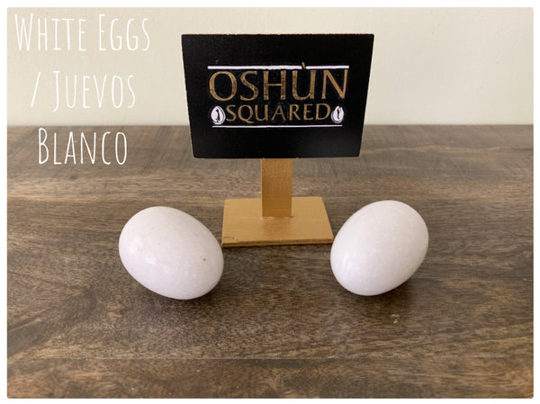 White Ceramic Eggs for Obatala | Huevo Blanco para Obatala