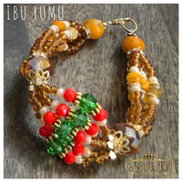 Iléké & Ídè Oshun | Collar y Pulsera para Ochun