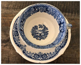Country Blue Vintage Teacup & Saucer