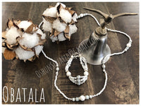 Iléké & Ídè Obatala | Collar y Pulsera para Obatala