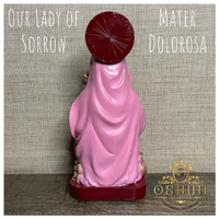 Our Lady of Sorrows Statue - Pink | Estatua de La Virgen Dolorosa