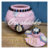 Iléké Íkòkó Orisa'Oko | Beaded Jar | Tinaja forada para Orisa'Oko