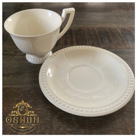 White Porcelain Teacup & Saucer