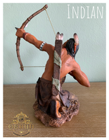 Indian w| Bow & Arrow Kneeling Statue | Estatua de El Indio con Arco y Flecha Arrodillado
