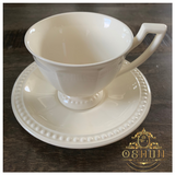 White Porcelain Teacup & Saucer